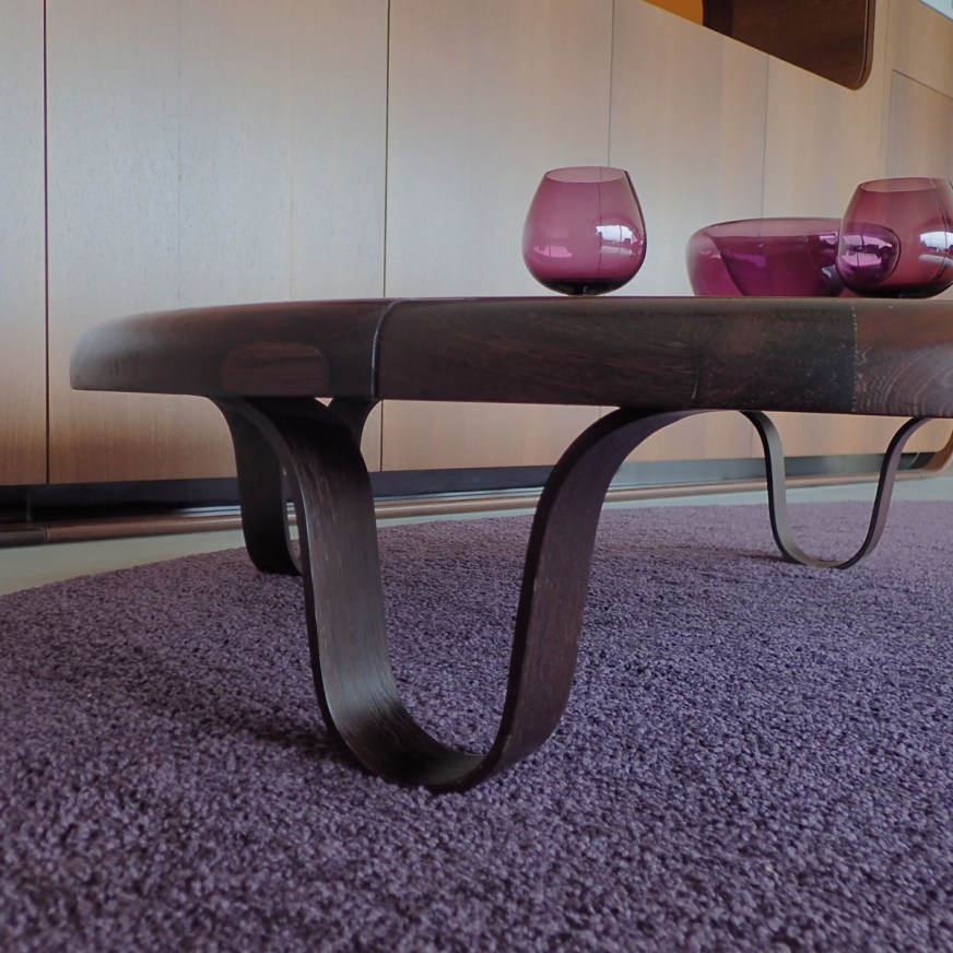 exclusieve ronde design salontafel-op maat-wenge hout-limburg