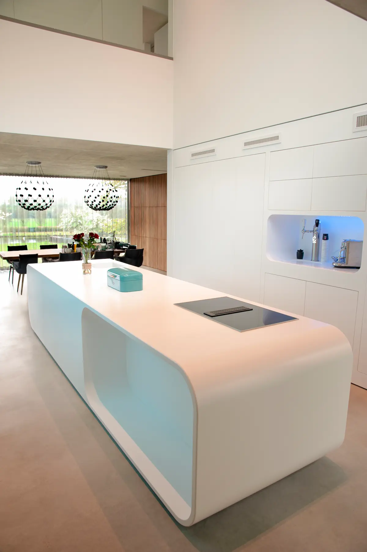 naadloze organische corian keuken-Typisch Hout